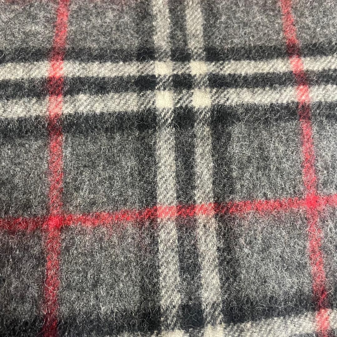 極美品✨バーバリーロンドン カシミヤ100% マフラー チェック グレー 英国製 極美品】バーバリー カシミヤ100% マフラー ノバチェック グレー 英国