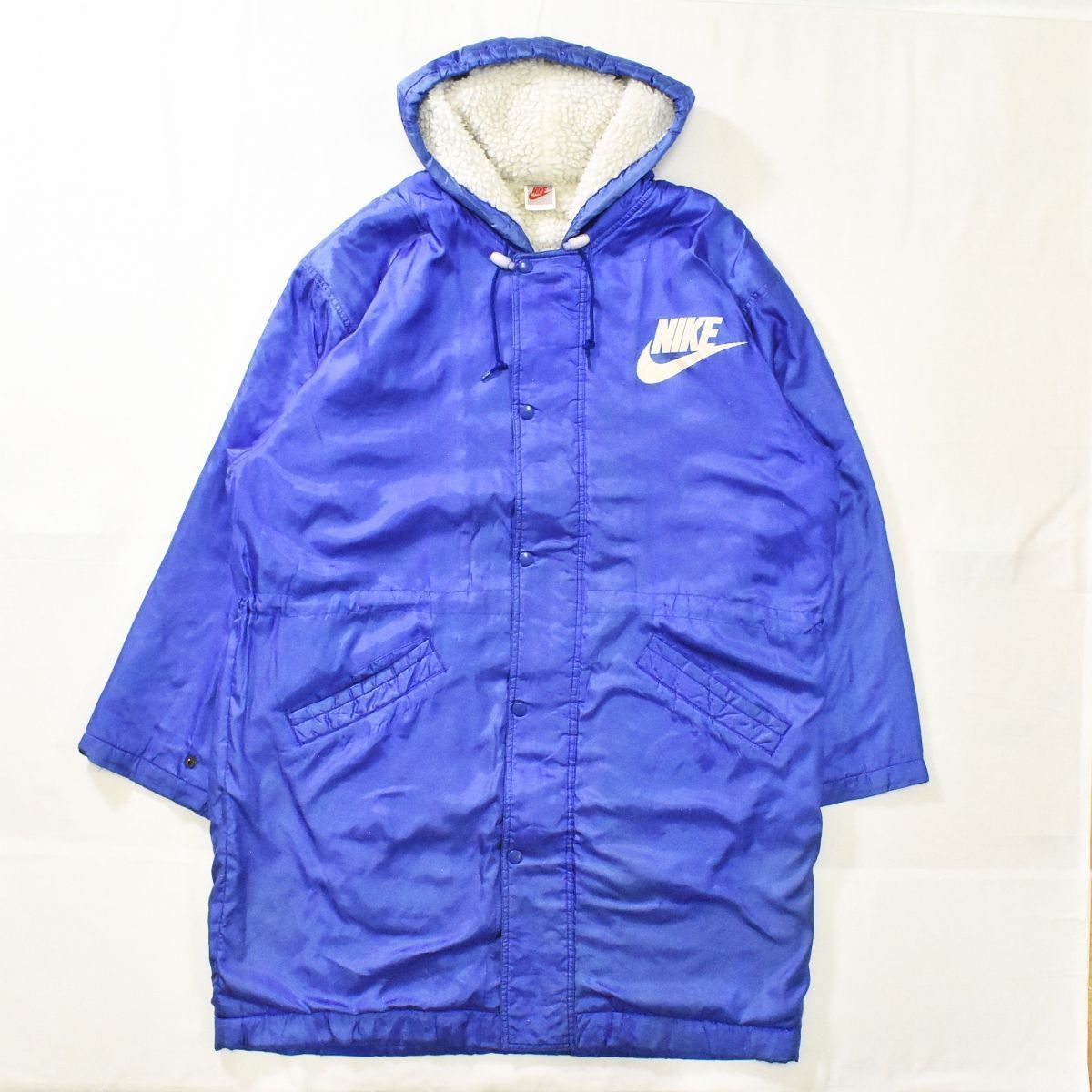 80s90s ナイキ NIKE バックロゴ 裏ボア ナイロン コート M - メルカリ