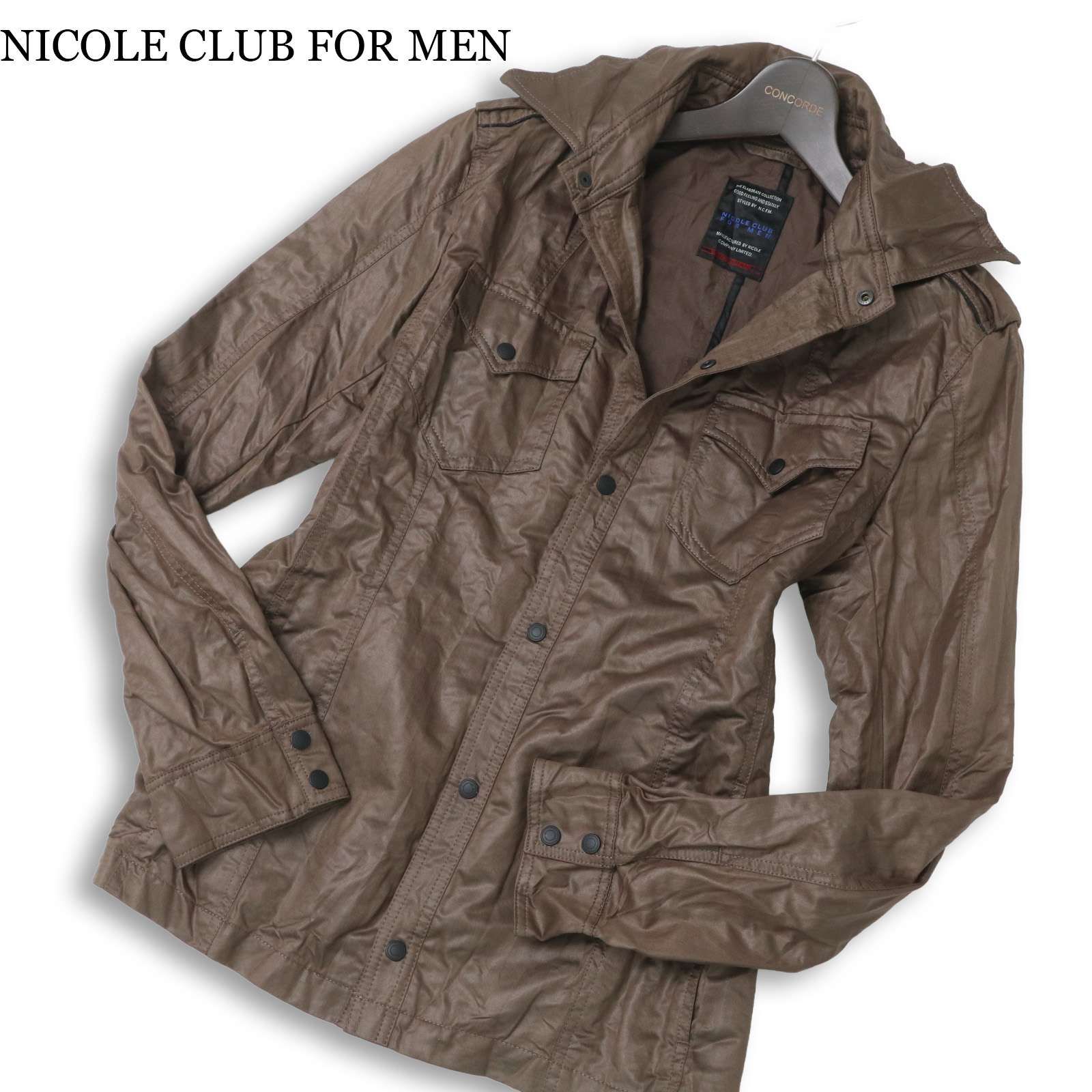 NICOLE CLUB FOR MEN ニコルクラブ フォーメン 通年 光沢☆ ミリタリー 