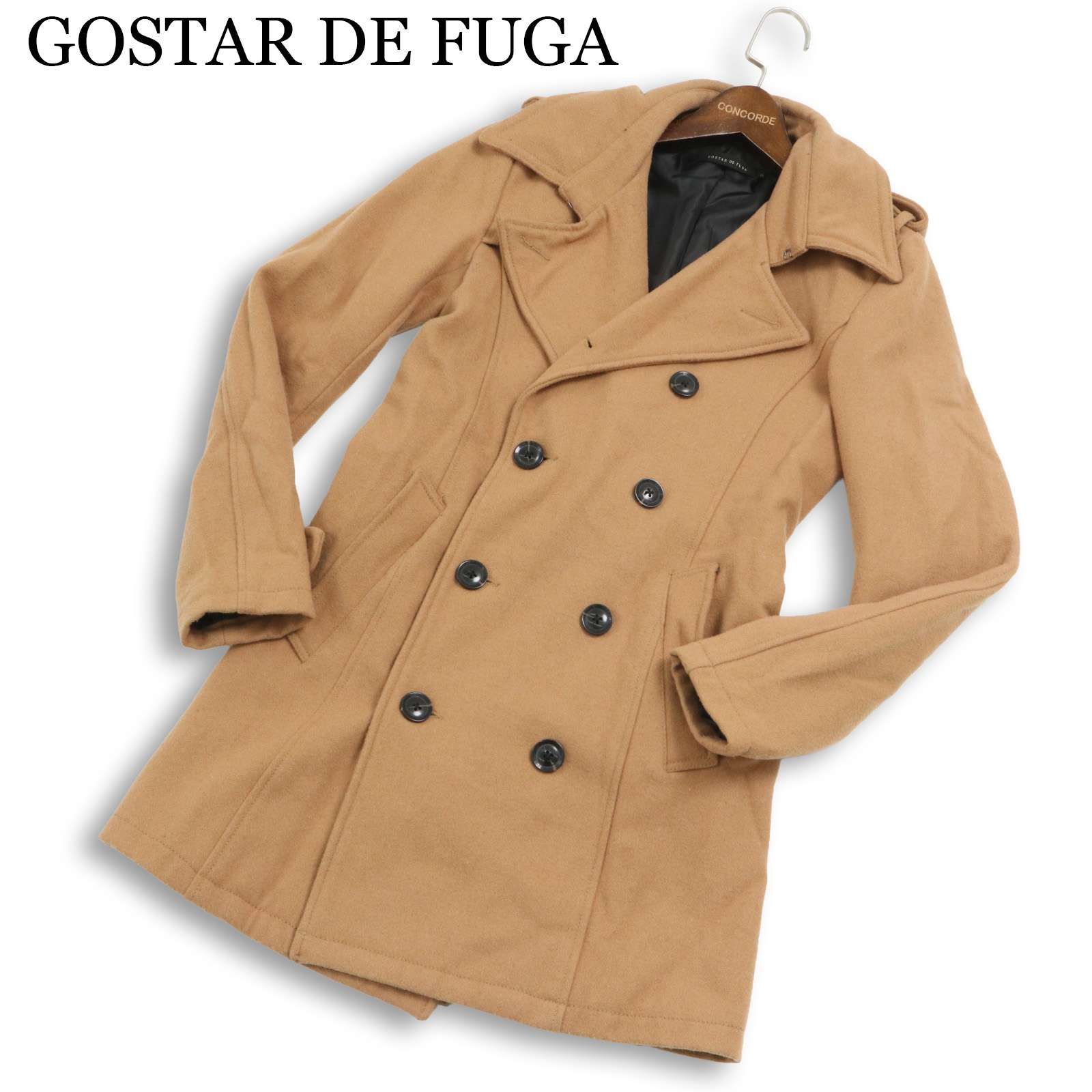 GOSTAR DE FUGA ゴスタール ジ フーガ 秋冬 メルトン ウール スリム トレンチ コート Sz.44 メンズ