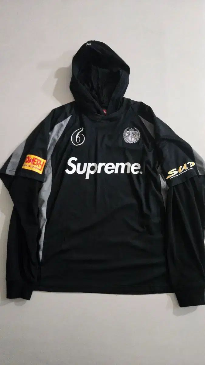 Supreme 23FW フード サッカージャージ ブラック M - メルカリ