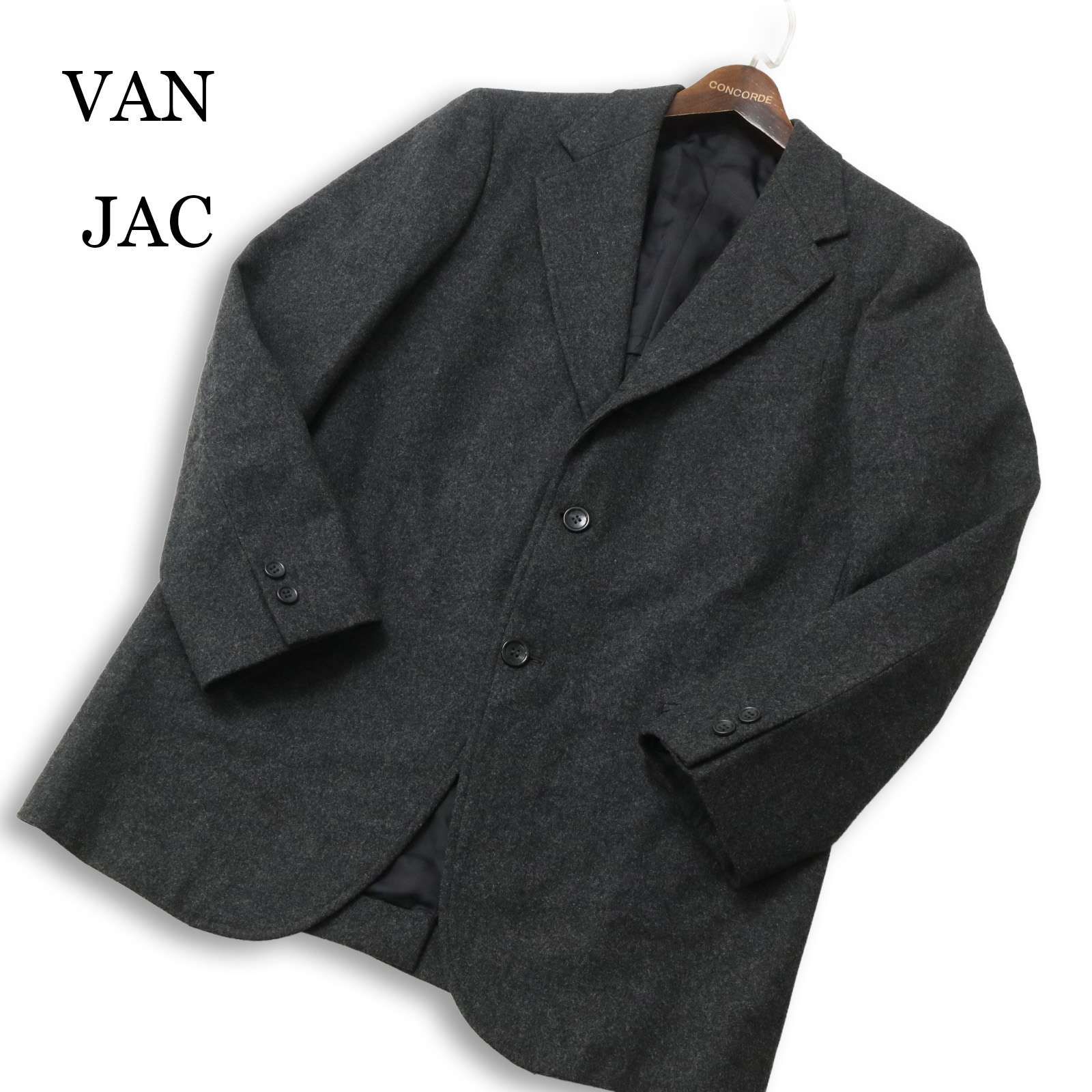 美品 VAN JAC ヴァン ヂャケット 秋冬 ウール カデット コート 