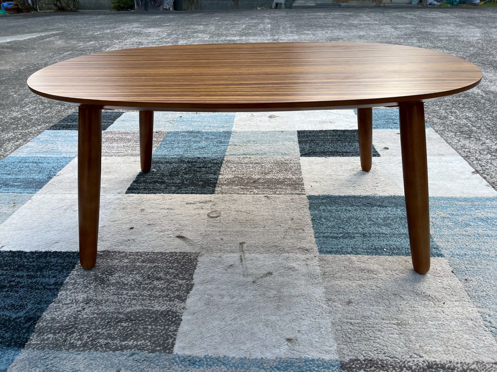 ☆美品☆karimoku カリモク 60 ローテーブル 楕円 台 T36330 RW