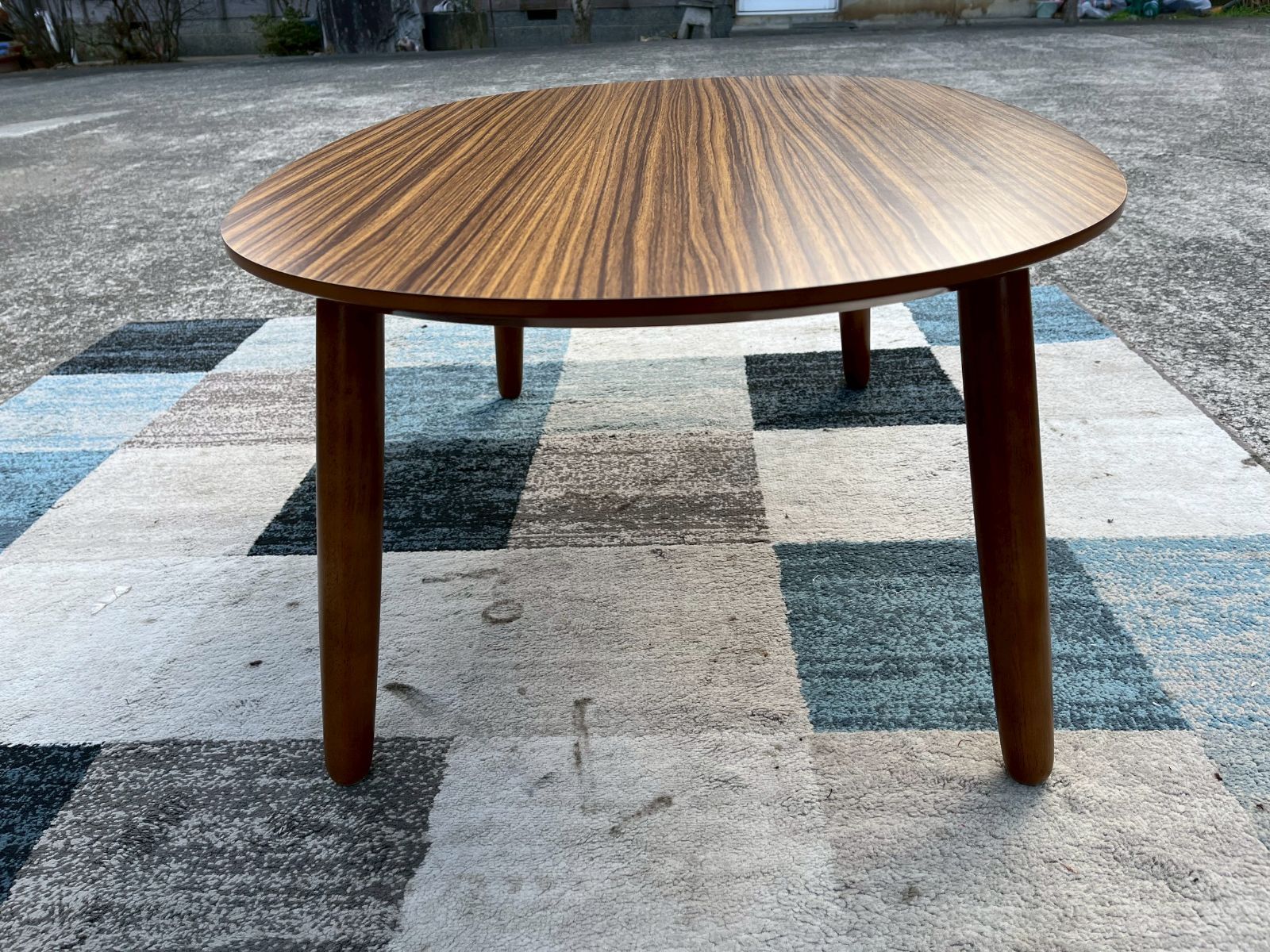 ☆美品☆karimoku カリモク 60 ローテーブル 楕円 台 T36330 RW