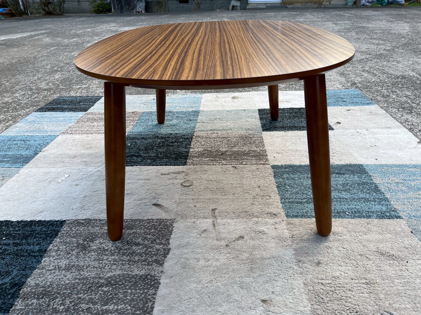 ☆美品☆karimoku カリモク 60 ローテーブル 楕円 台 T36330 RW