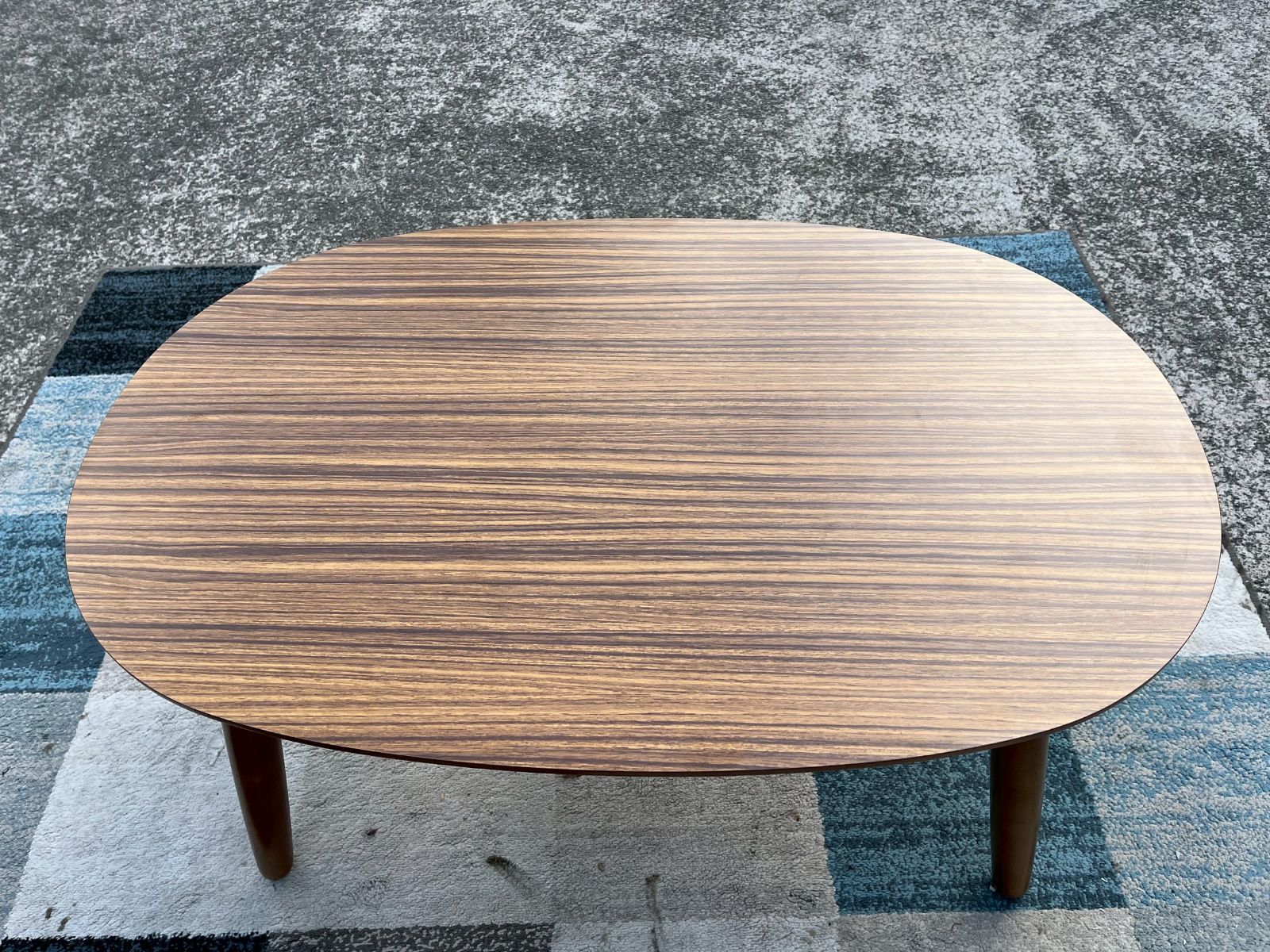 ☆美品☆karimoku カリモク 60 ローテーブル 楕円 台 T36330 RW