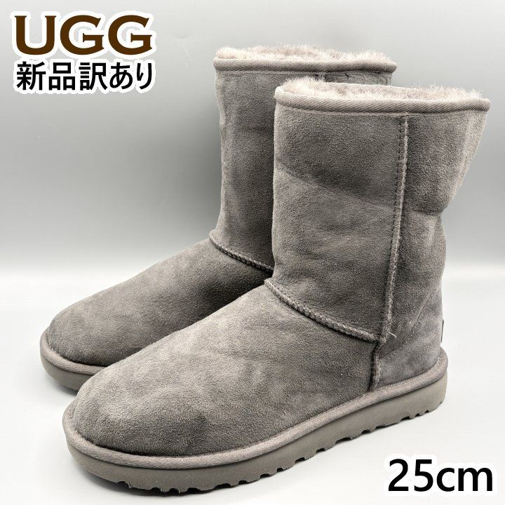 UGG ムートンブーツ グレー USA8/JP25cm クラシックショートII
