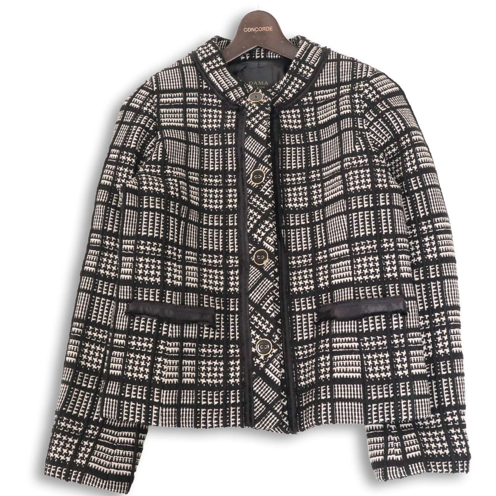 DAMA collection 　ダーマ　ノーカラー　ツイード　ジャケット DAMA collection ノーカラーツイードジャケット 未使用