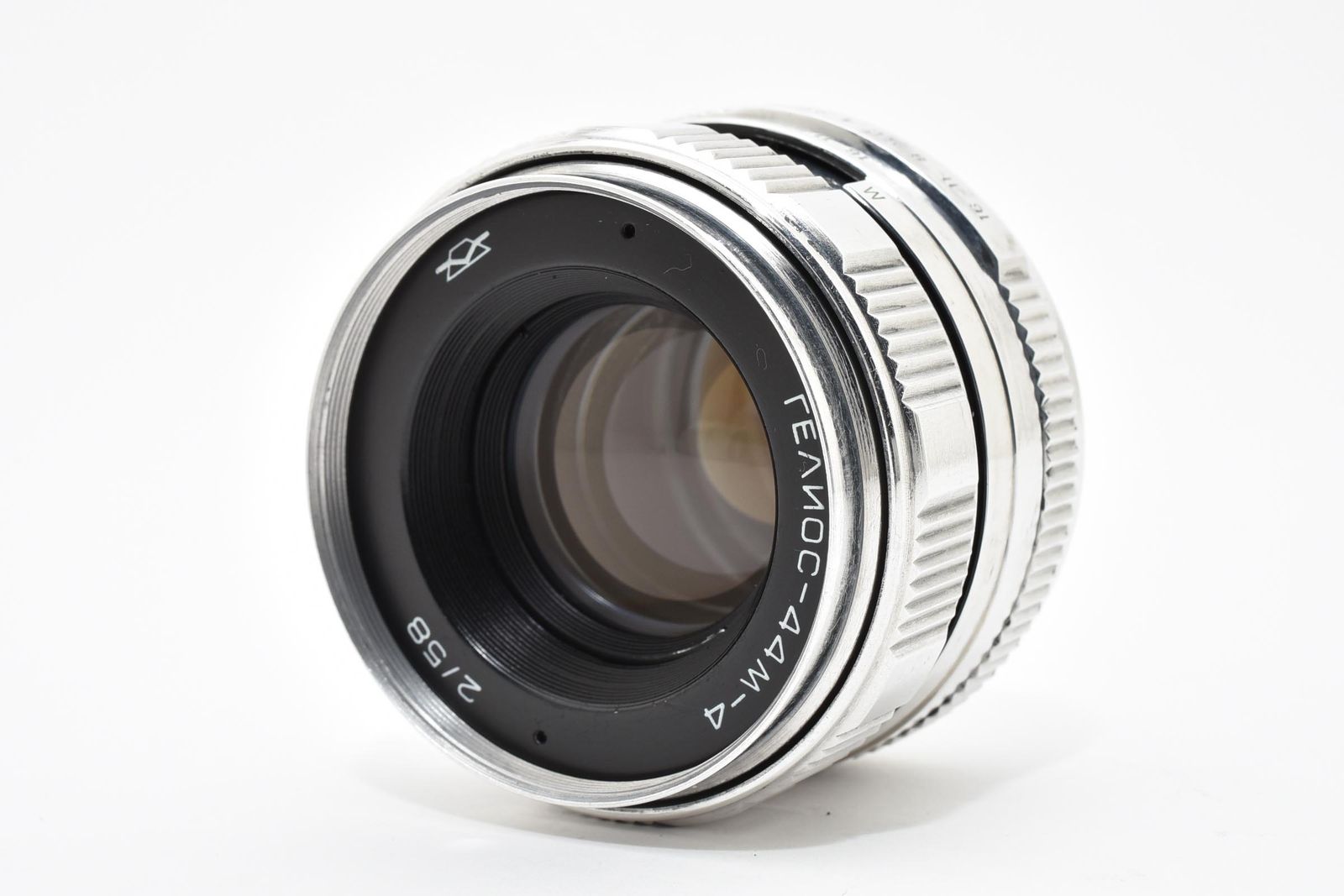 ☆希少☆HELIOS 44M-4 58mm f2 シルバーm42 □ 希少 美品 □ ヘリオス HELIOS 44M-4 58mm F2 シルバー クローム