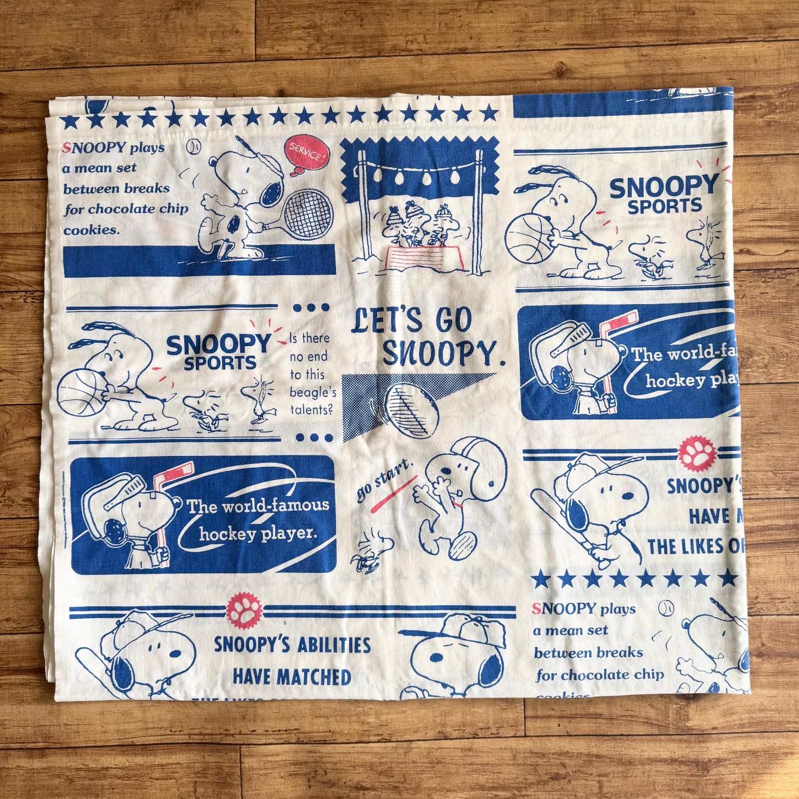 希少】 60s Snoopy スヌーピー Peanuts ピーナッツ 特大シーツ 1965年