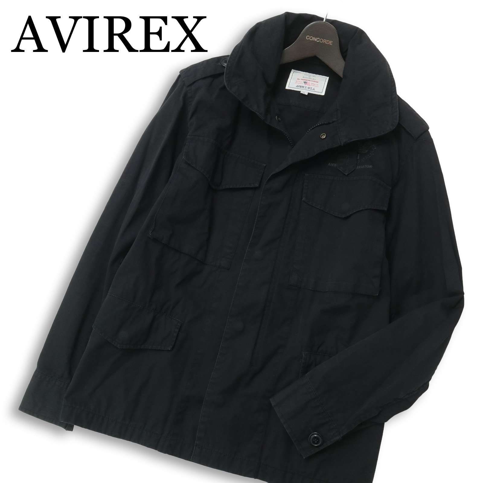AVIREX アヴィレックス 通年☆ ロゴ フード収納 M-65 ミリタリー