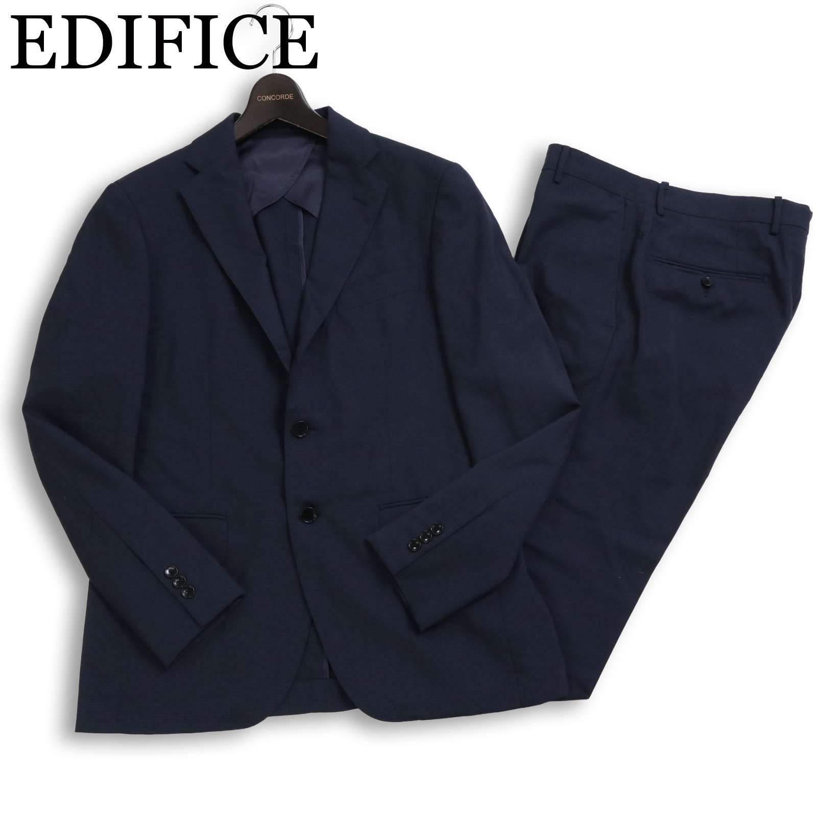 EDIFICE エディフィス 通年 背抜き☆ 千鳥柄 ジャケット スラックス