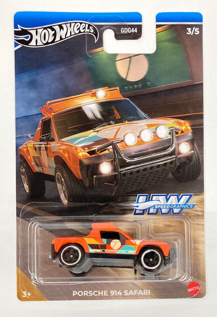 MATTEL HOTWHEELS SPEED GRAPHICS HRT06 PORSCHE 914 SAFARI 3/5