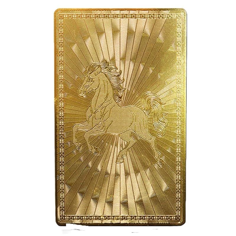 新品】 風水札 馬と大黒天 干支午年 金運護符カード ゴールド 仕事運