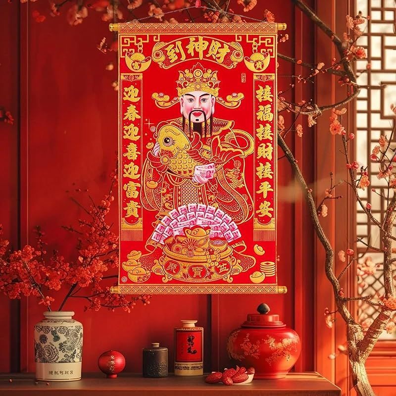 縁起物】母子の美しい版画 版画 中国 年画 縁起物 春節 節句 旧正月