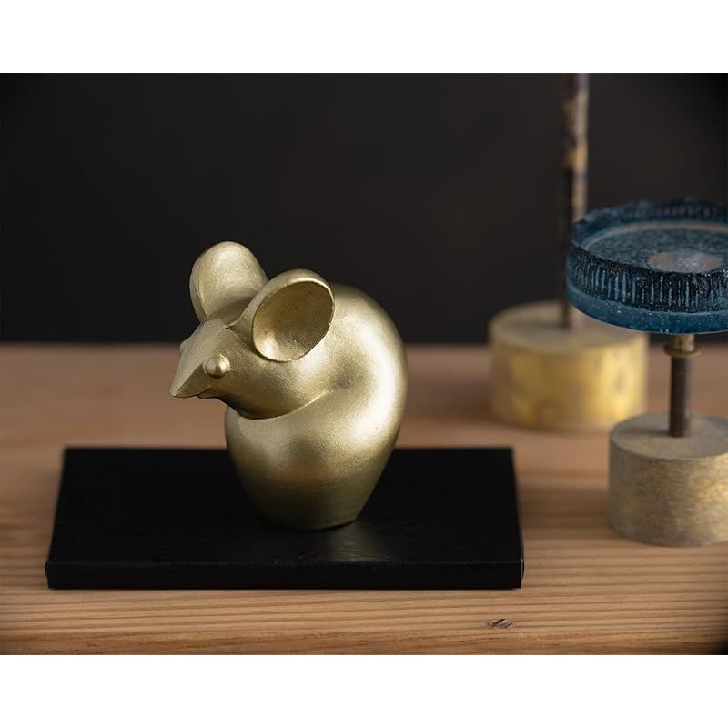 新品】 銀雅堂 開運十二支 干支置物 子（ねずみ）金属製＿十二支 置物