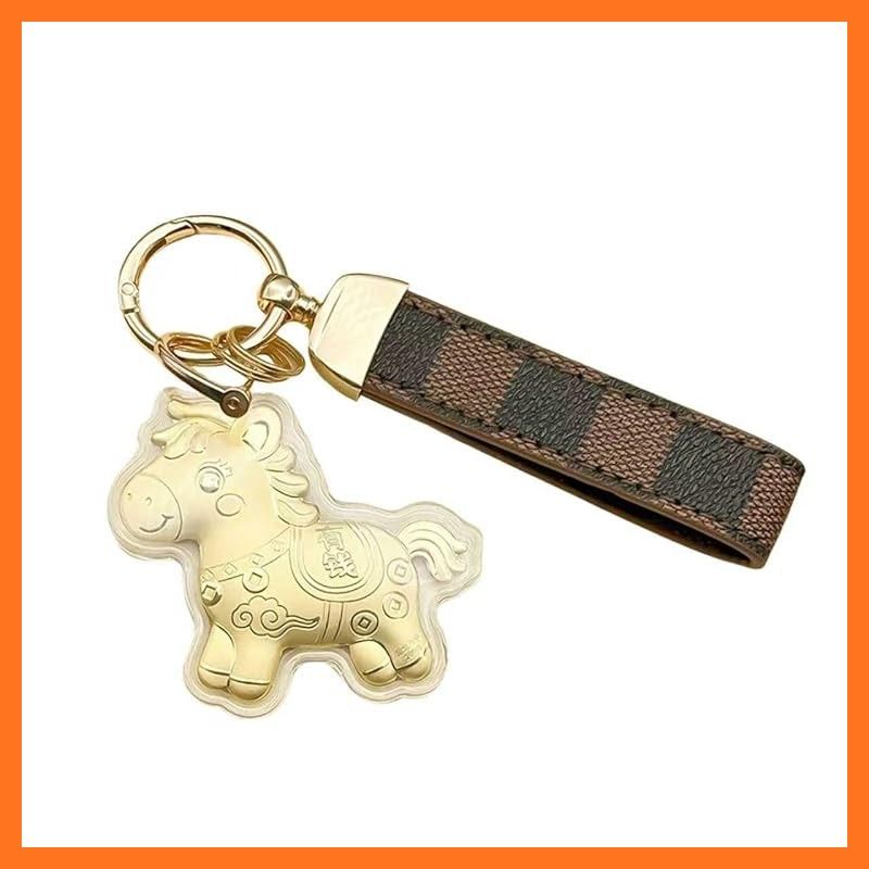 新品】 [happykau] 【2026新登場】 馬 キーホルダー 勝馬銭運 開運