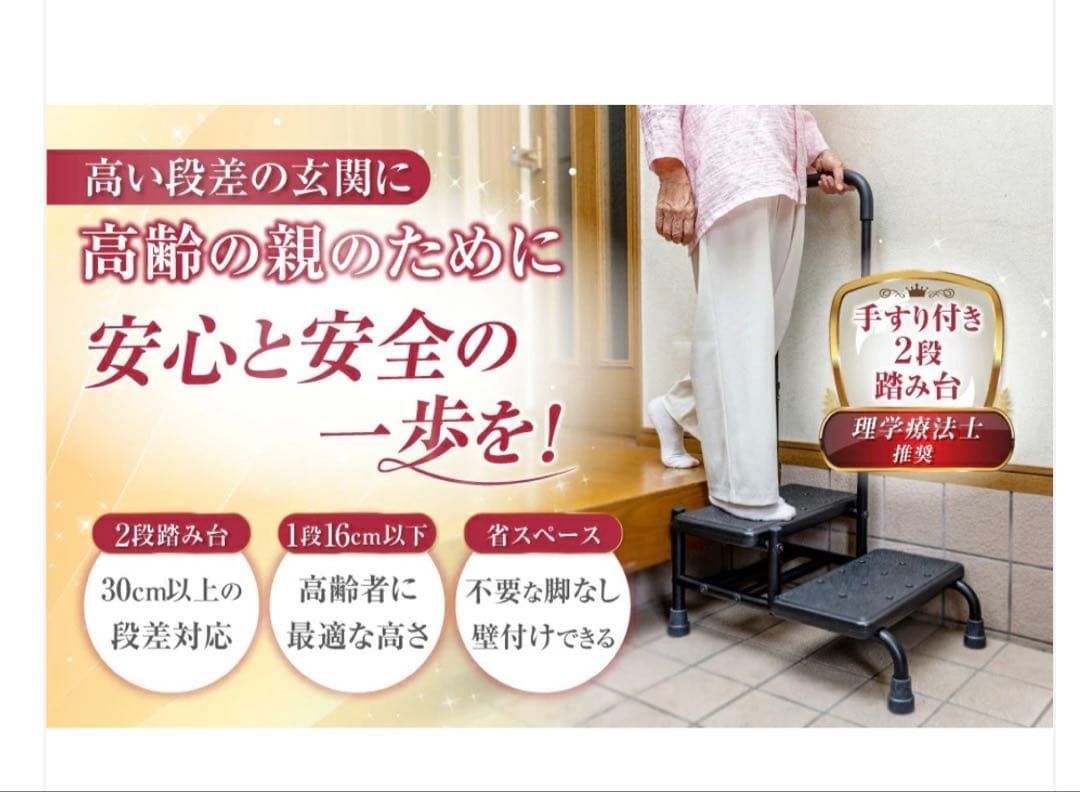手すり付踏み台２段