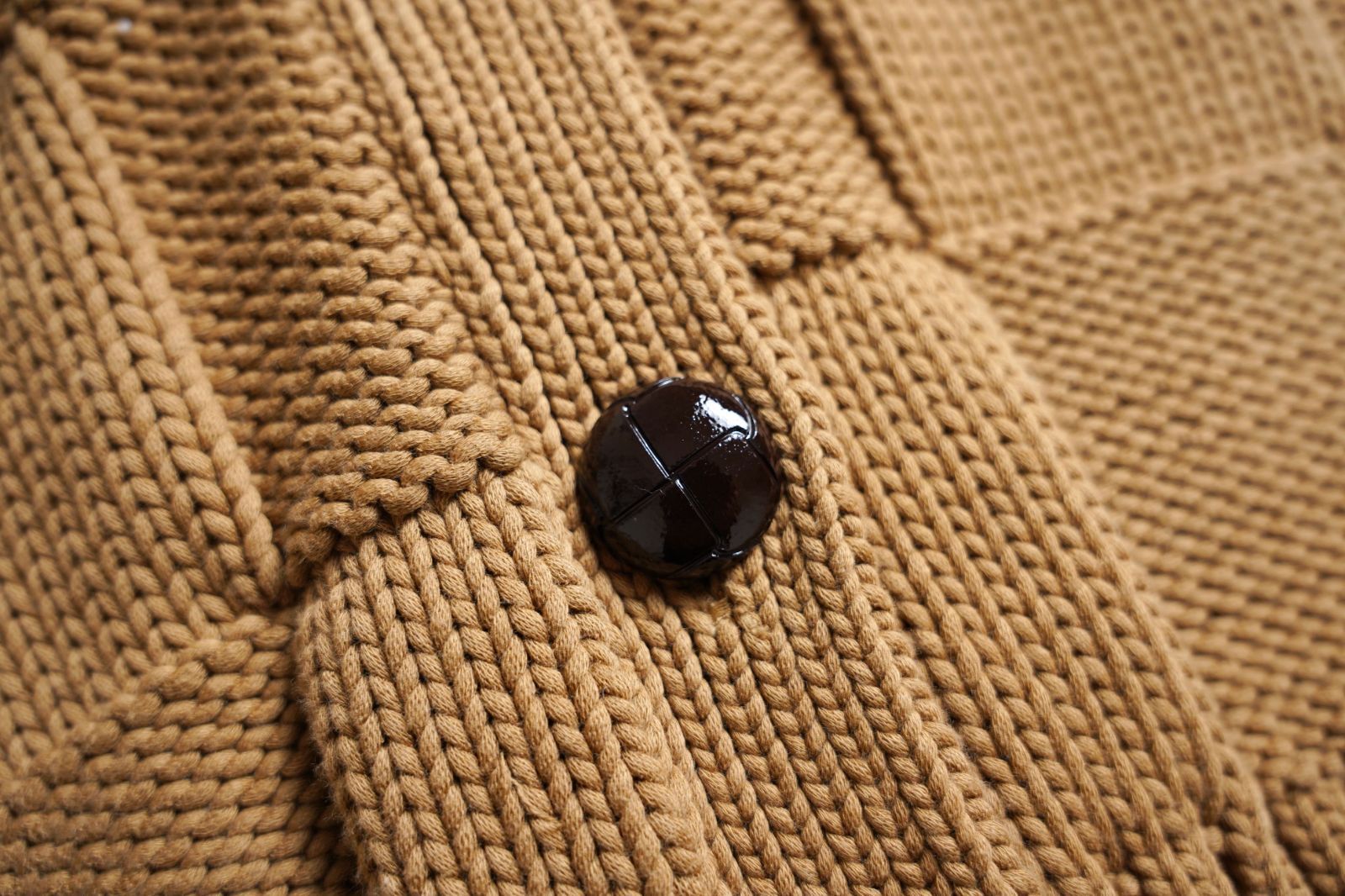 122y*美品 GANNI ガニー コットン スマイリーパッチ付 ローゲージ