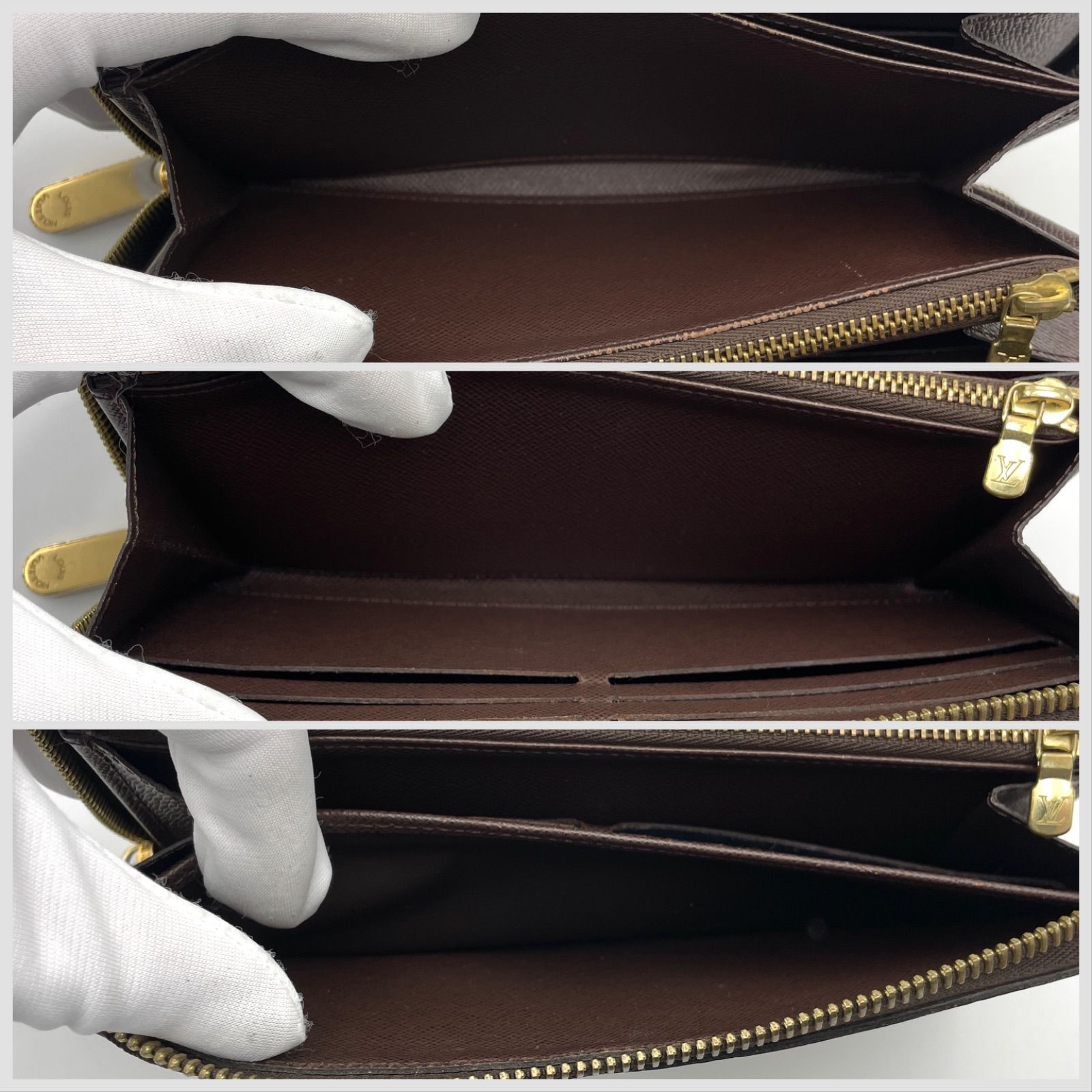 ルイヴィトン ダミエ / ジッピーウォレット N41661 / エベヌ ブラウン