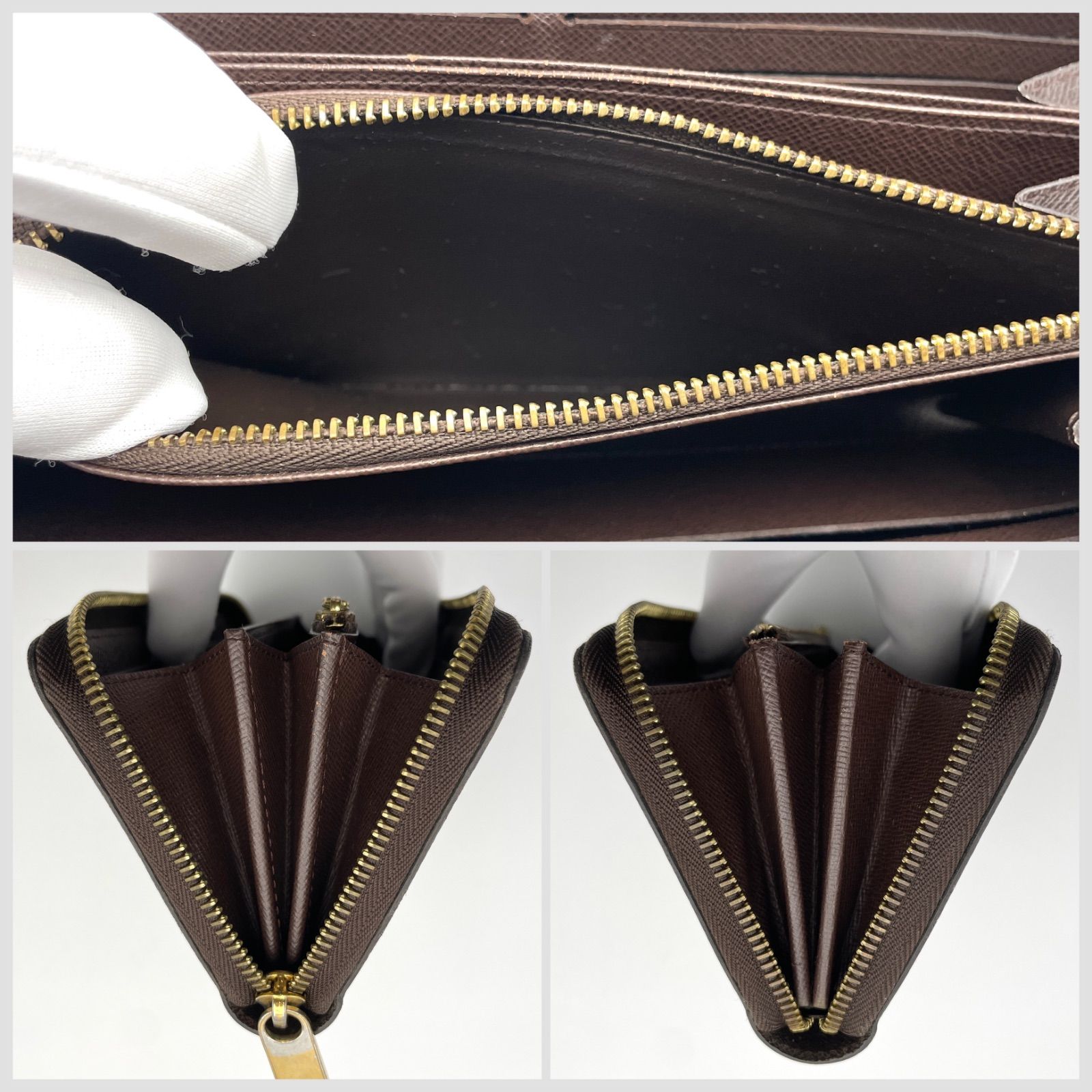 Louis Vuitton ルイヴィトン / ダミエ / ジッピーウォレット / エベヌ