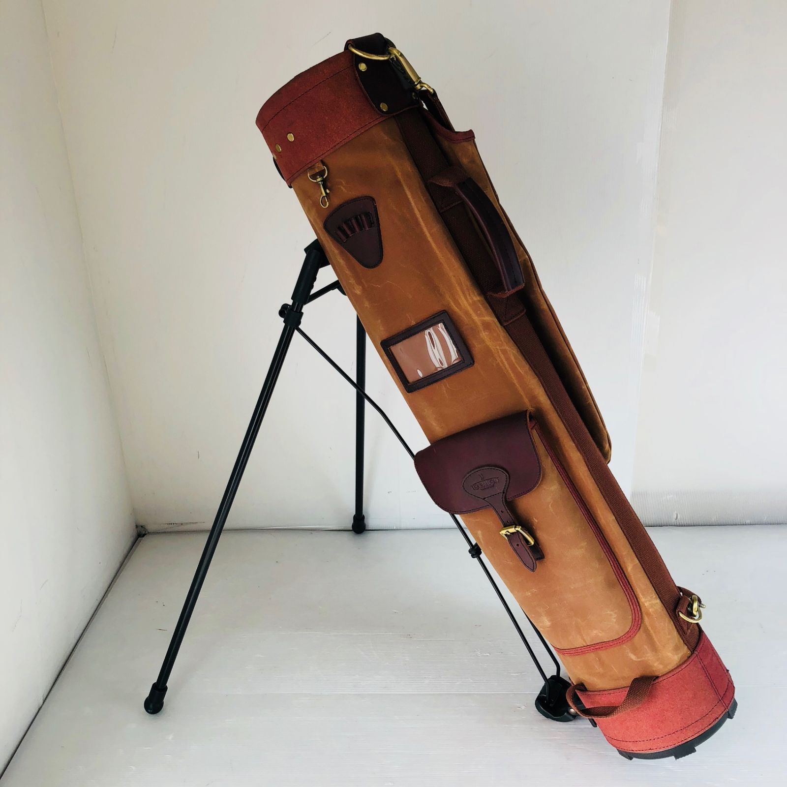 TOURBON ツアーボン スタンド式 ヴィンテージ レザー 本革 キャディバッグ ゴルフバッグ ゴルフ 初心者 入門