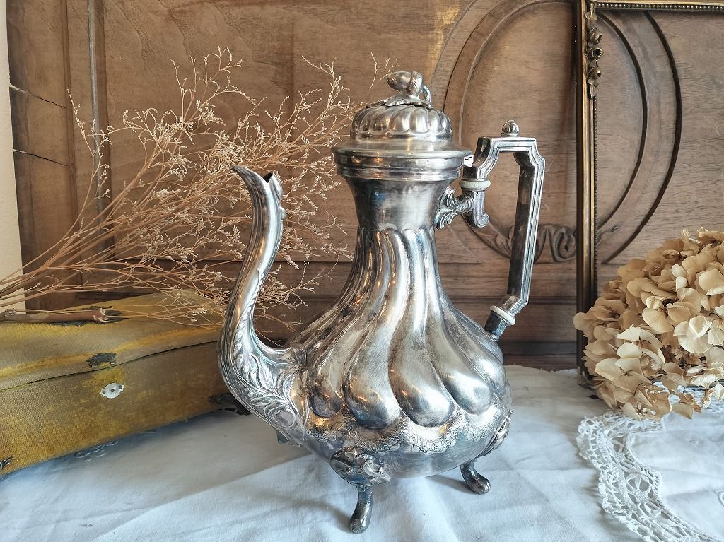 フランス アンティーク 銀メッキ ティーポット 1900年 美品 - メルカリ