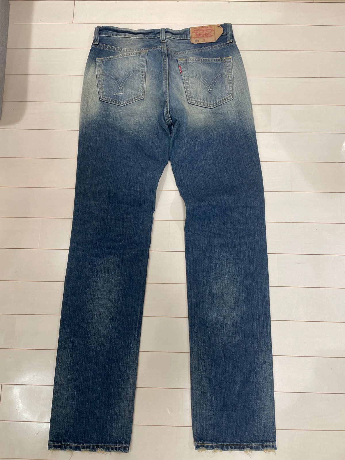 Levi's 501 デニムパンツ W29 L31 フィリピン製 裏ボタン359 ダメージ