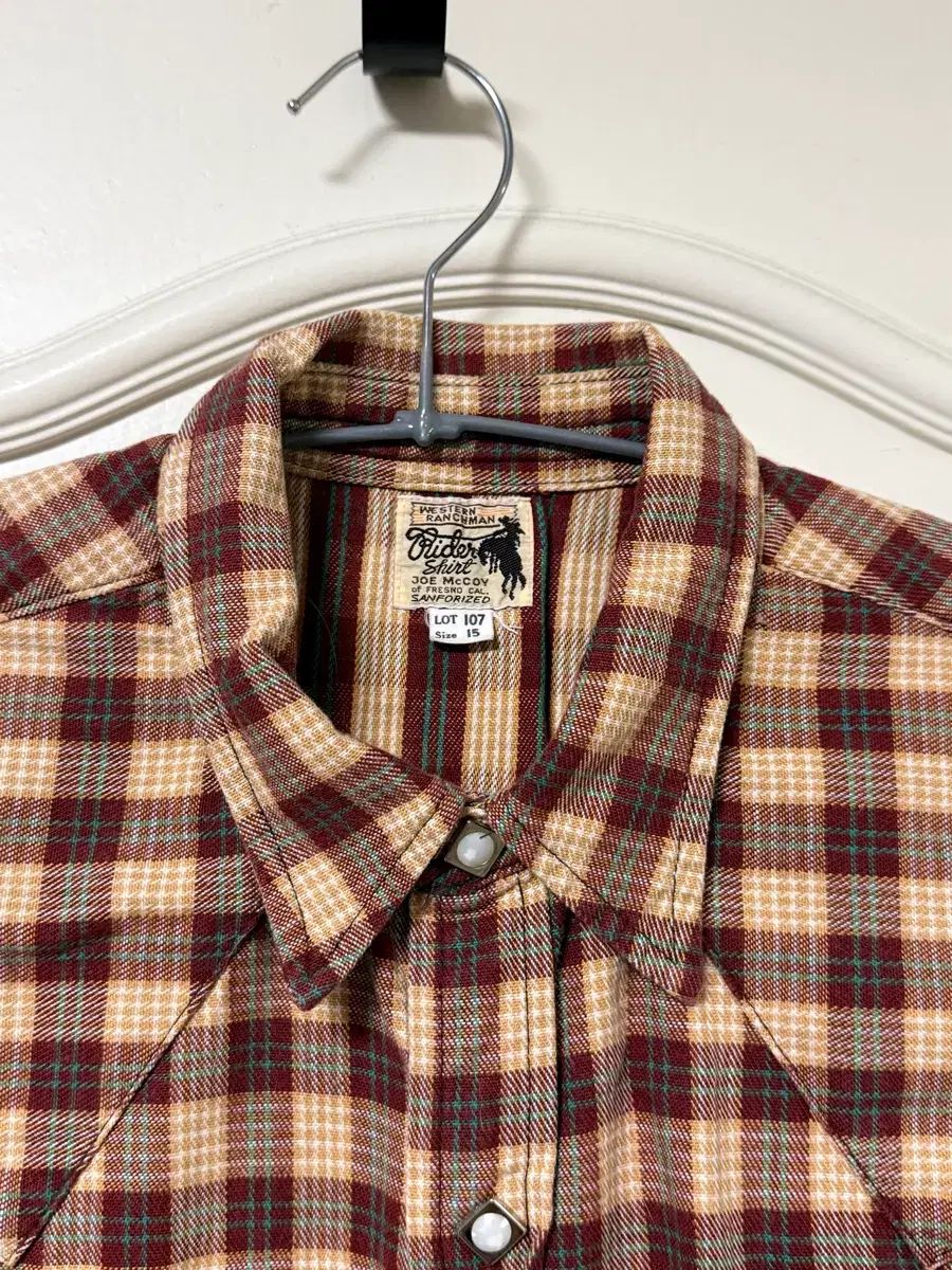 JOE McCOY ジョーマッコイ Western ウエスタンシャツ チェック JOE McCOY ウェスタン ハーフ シャツ ジョー マッコイ - メルカリ
