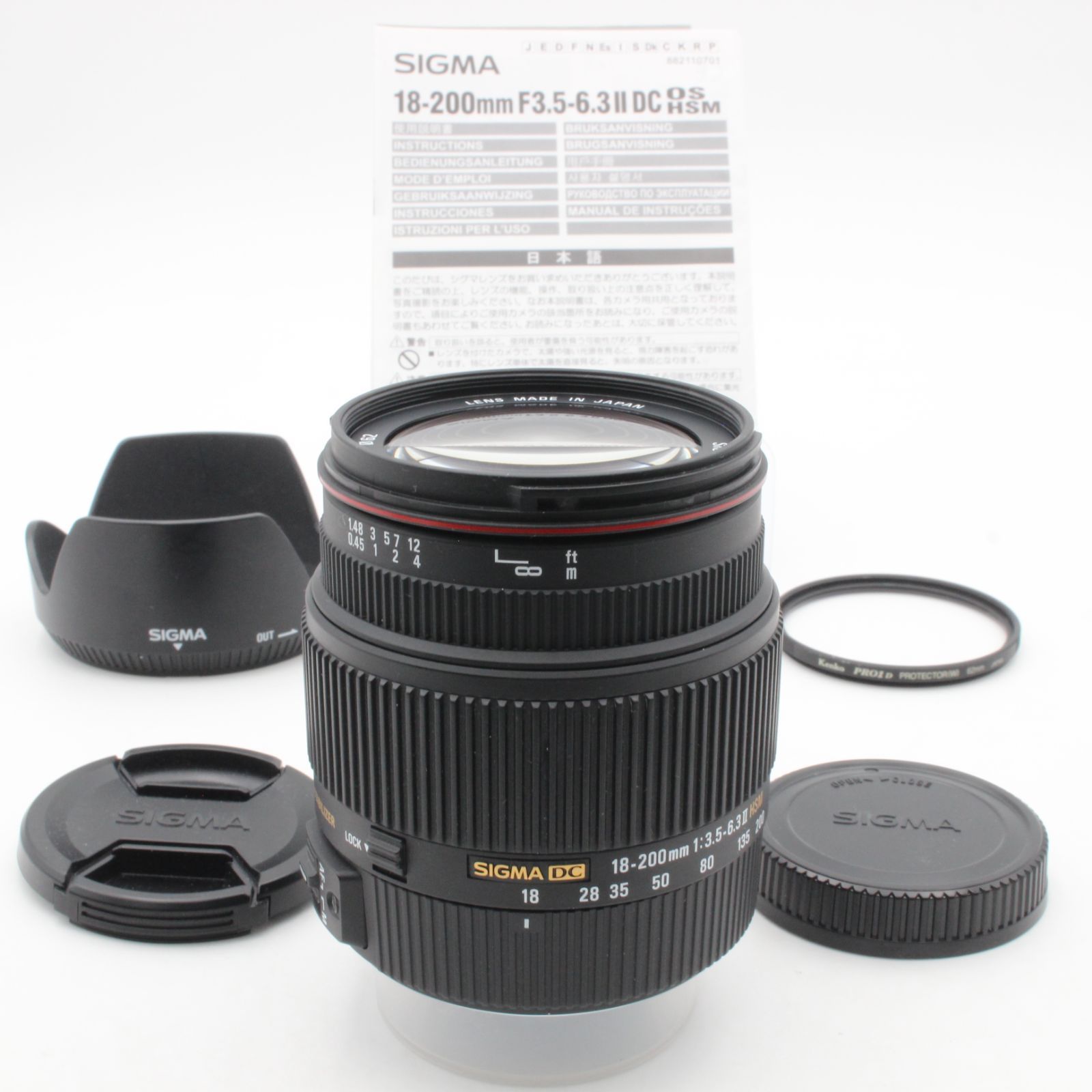 美品】 SIGMA シグマ 18-200mm f3.5-6.3 Ⅱ DC OS HSM シグマ用SA
