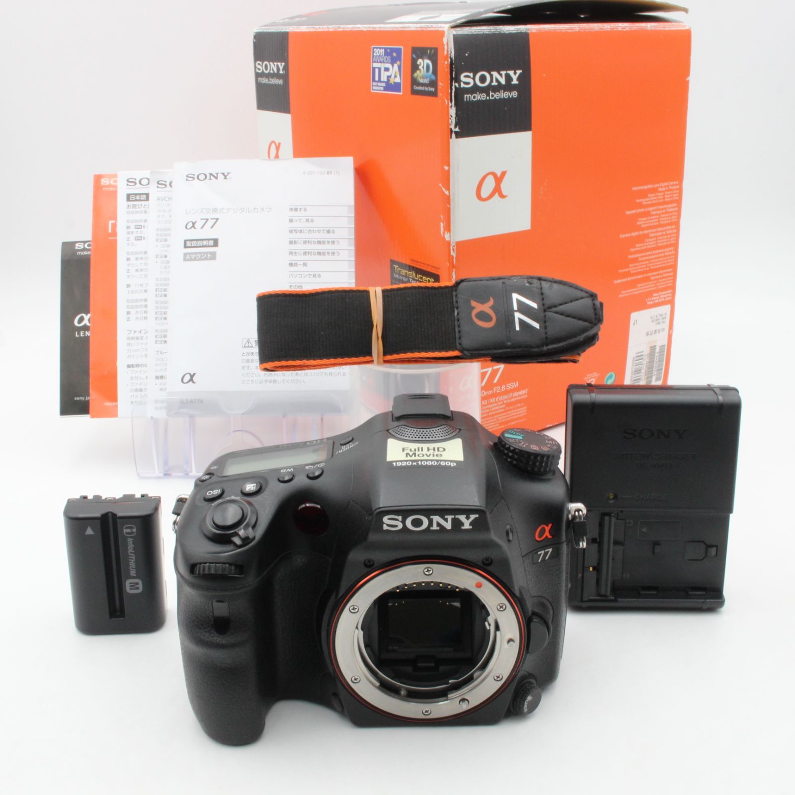 ショット数52542 【美品】 SONY ソニー α77 ボディ SLT-A77V sony 元箱
