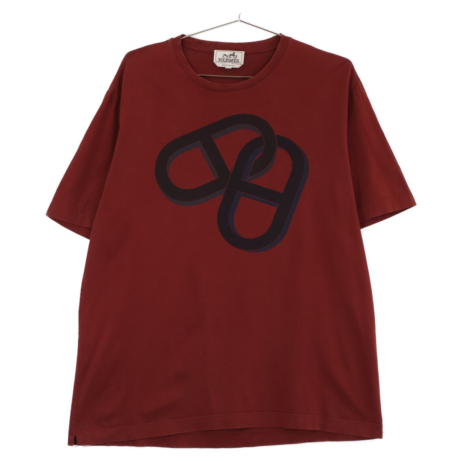 HERMES エルメス コットン100% シェーヌダンクル Tシャツ/カットソー M
