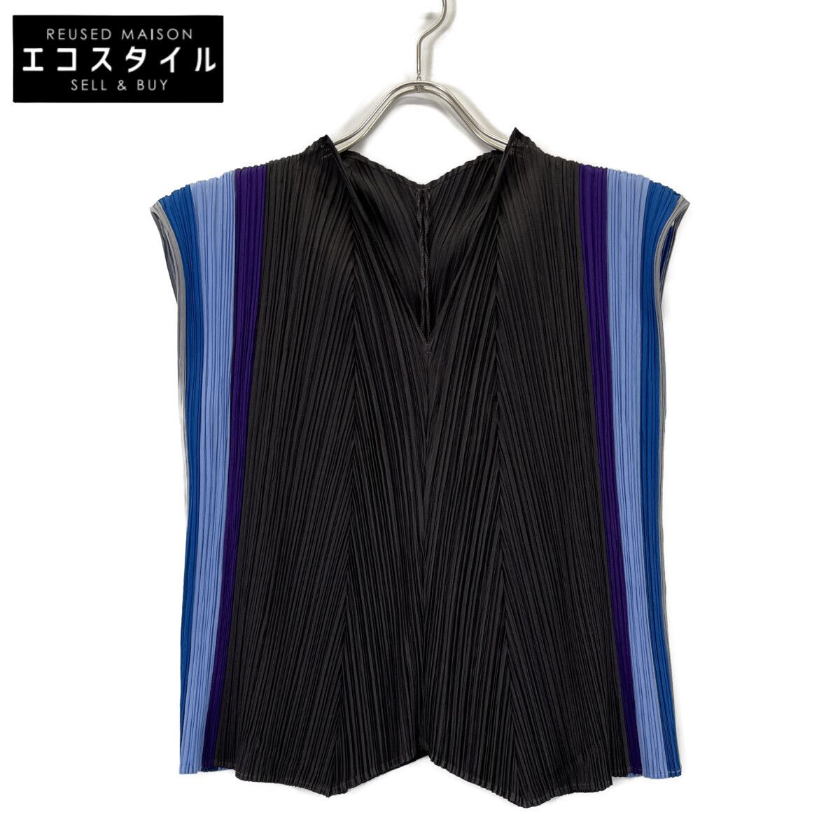 PLEATS PLEASE プリーツプリーズ PP23-JJ681 ﾀﾞｰｸﾌﾞﾗｳﾝ×ﾌﾞﾙｰ×ﾊﾟｰﾌﾟﾙ V