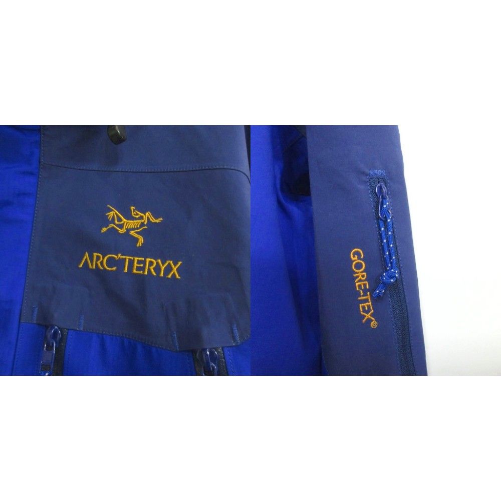  アークテリクス ARC TERYX 1998 ARCHIVE THETA AR GORETEX ZIP UP JACKET 廃盤 金刺繍 シェルジャケット マウンテンパーカー カナダ製 M 青 ブルー その他 登山 クライミング用品