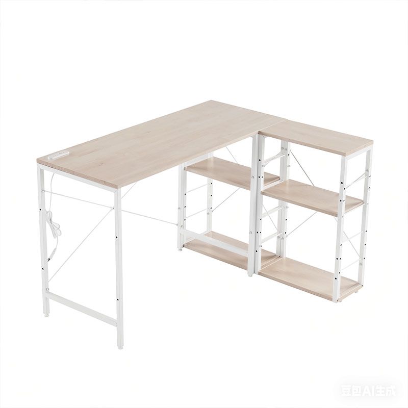 木目調 ホワイト】一体分離多用型パソコンデスク パソコンデスク