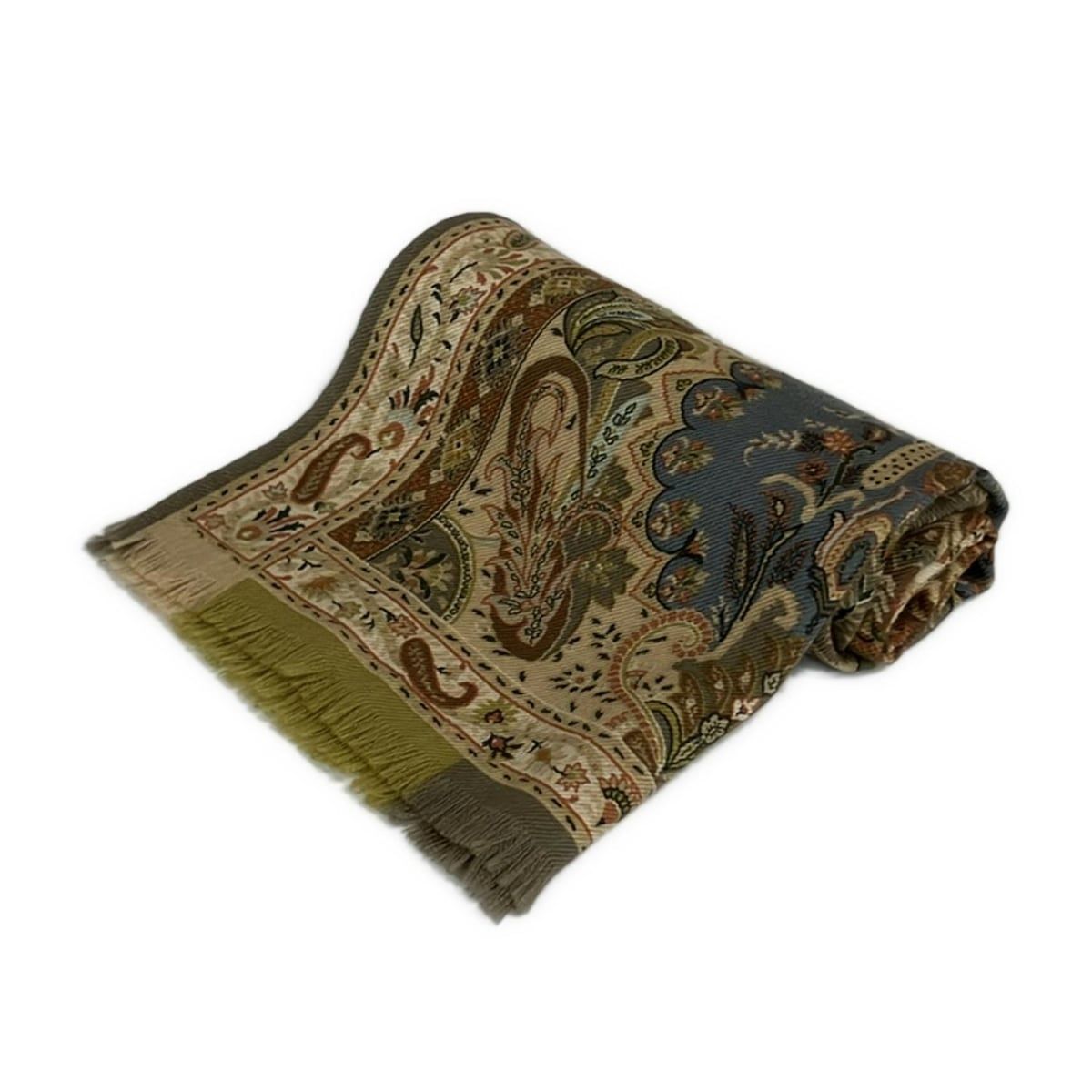 ETRO(エトロ) ストール(ショール)美品 - イエローグリーン×ダーク