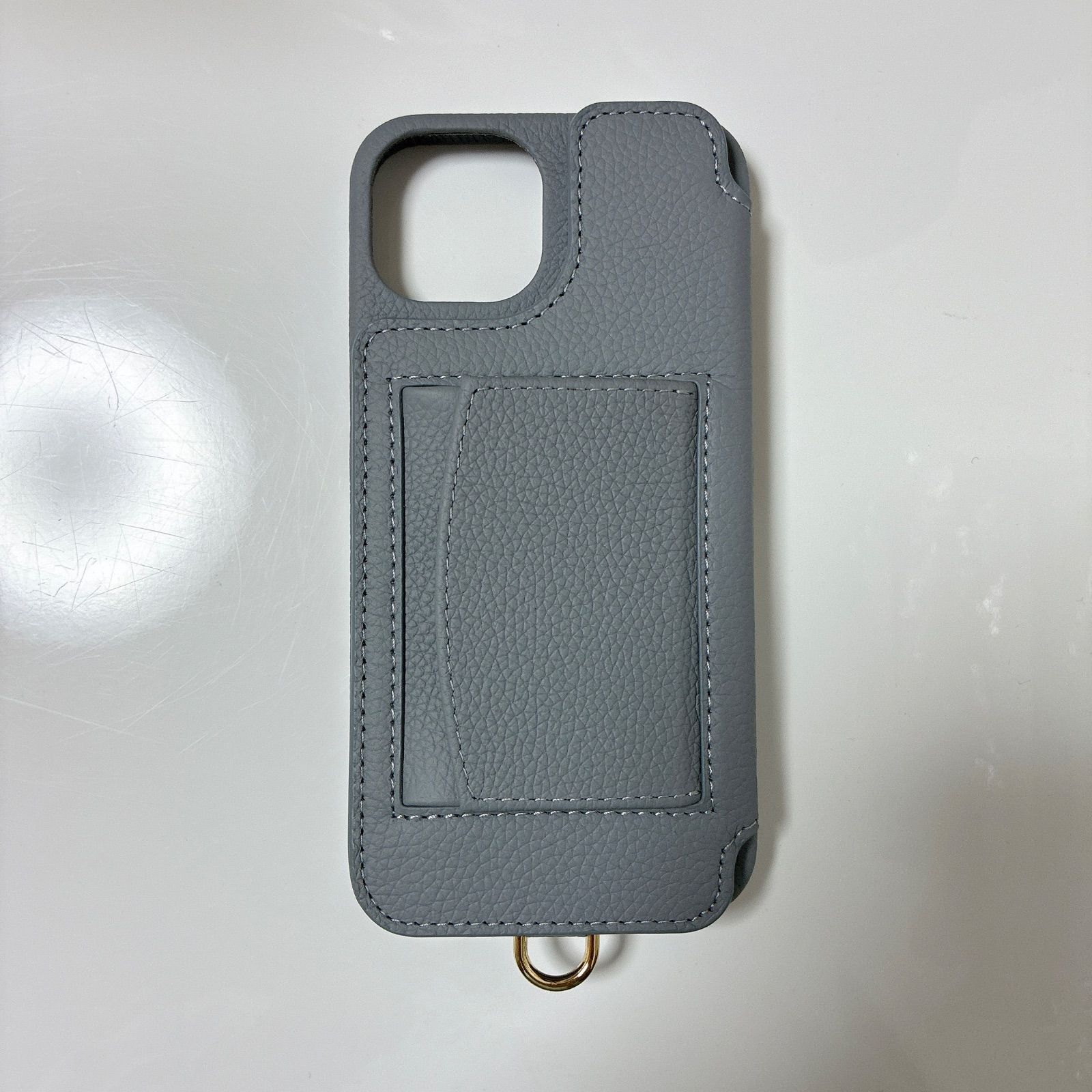 iPhone14DEMIUデミュウアイフォンケース　ポシェ新品　グレー iPhone14】新品DEMIUデミュウdemiurvoデミウルーボiPhoneケースPOCHE