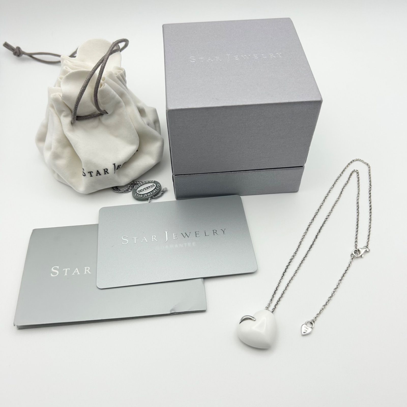 希少レア品 STAR JEWELRY スタージュエリー Wアゲート ハート N 