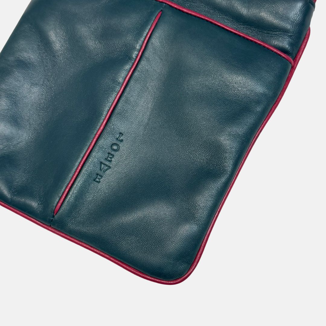 超美品！LOEWE ロエベ ロゴ型押し レザー クロスボディ ショルダー 