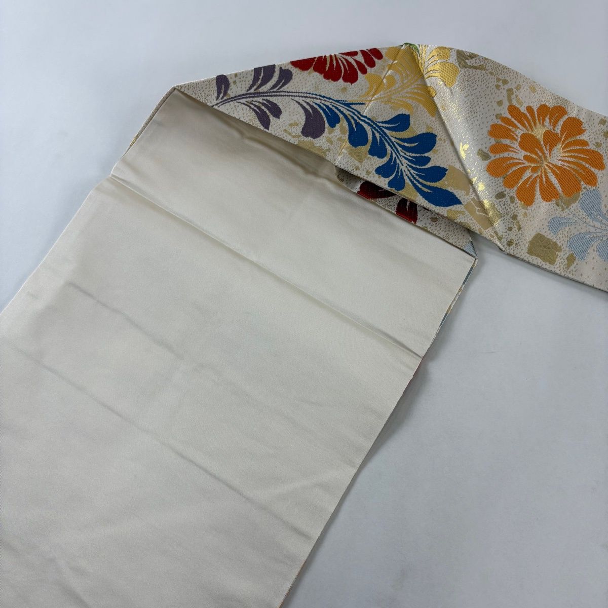 川島織物 正絹 九寸名古屋帯 アイボリー 花唐草 美品 川島織物 正絹 九寸名古屋帯 アイボリー 花唐草 美品 帯 | 着物スタイル