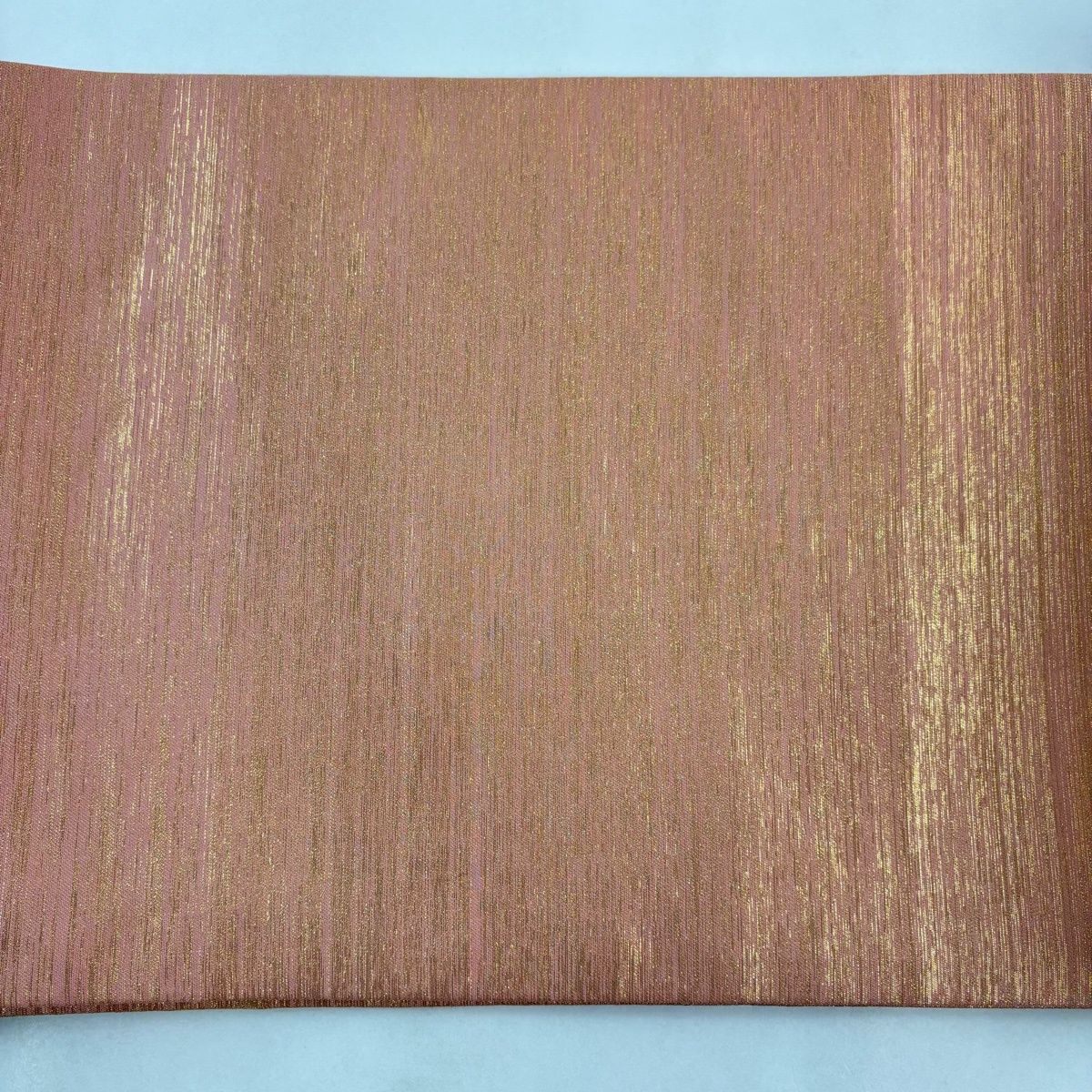 美品】 袋帯 名品 辻が花 銀糸 箔 ピンク お太鼓柄 正絹 【中古