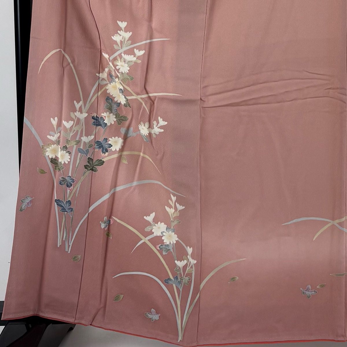 付下げ 身丈162cm 裄丈65.5cm M 袷 南克治 加賀友禅 落款 菊 ぼかし