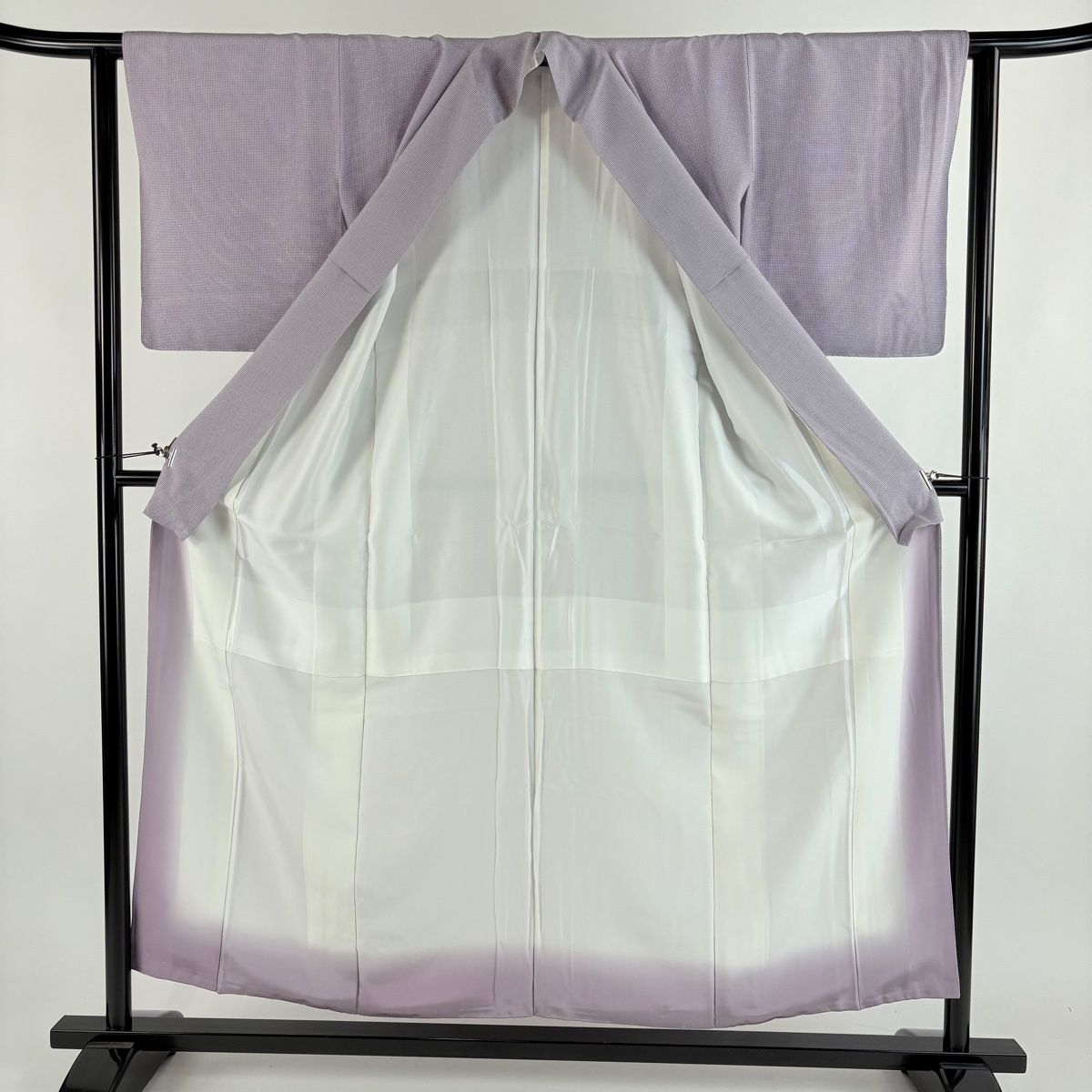 美品】 江戸小紋 身丈154cm 裄丈63cm S 袷 角通し 薄紫 正絹 名品 一つ 