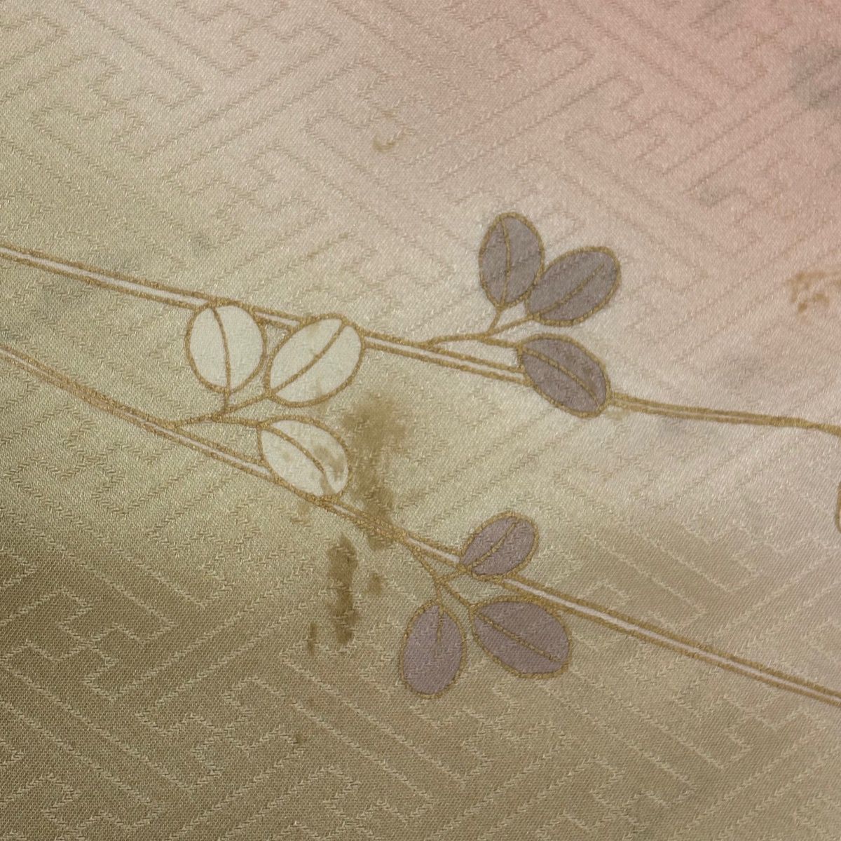 訪問着 身丈166.5cm 裄丈67cm M 袷 吾妻徳穂 落款 花籠 波頭 金彩