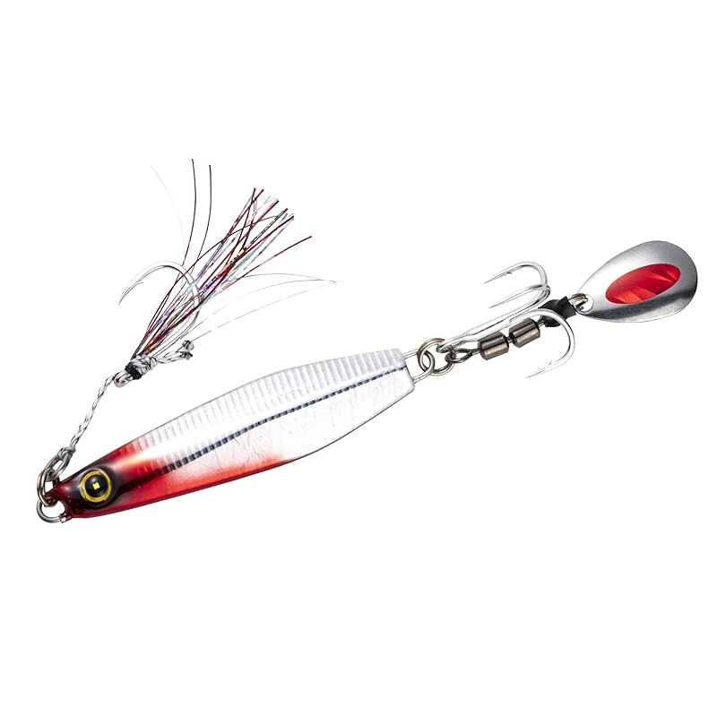 ハヤブサ(Hayabusa) メタルジグ FS417 ｼﾞｬｯｸｱｲ ﾏｷﾏｷ 20g #8 流血ｼﾙﾊﾞｰ