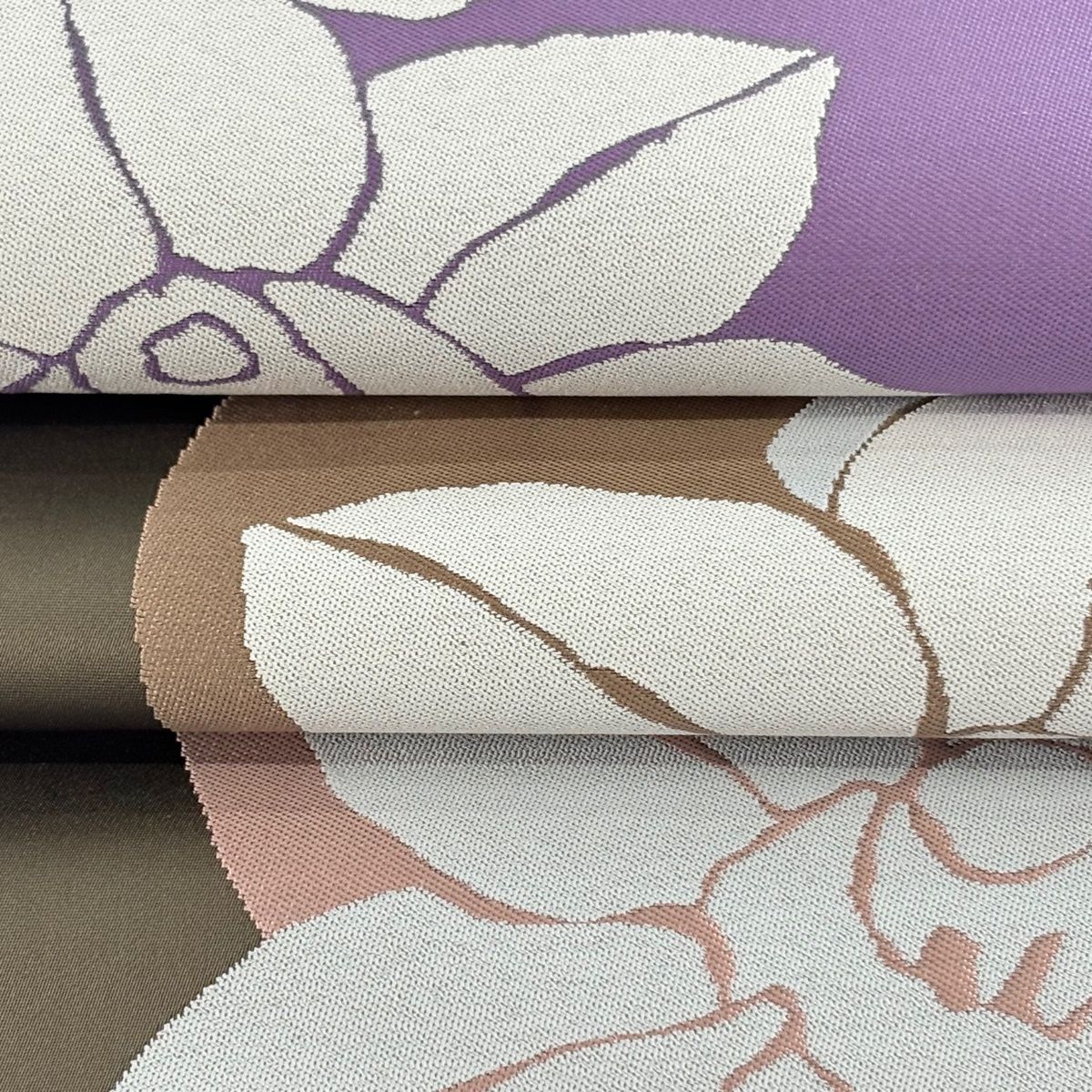 専用帯5098 ●辻村ジュサブロー 高級 正絹 六通 袋帯 美品】 袋帯 逸品 辻村ジュサブロー 落款 枝花 焦茶色 六通 正絹