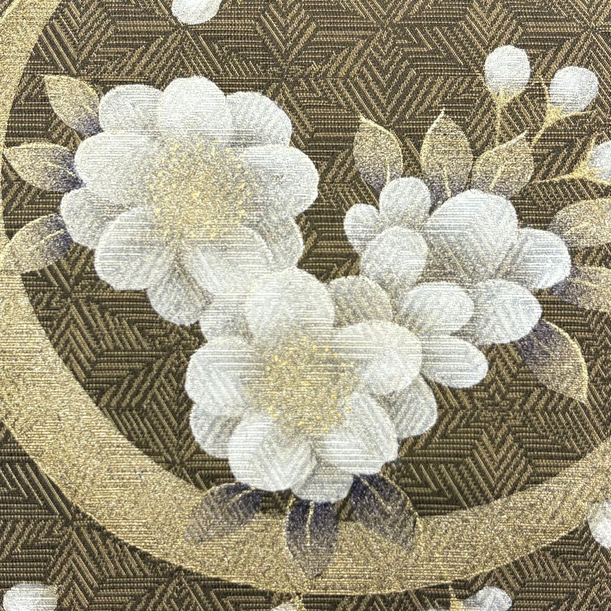 高級 袋帯 正絹 お太鼓柄 シルバー 金彩加工 花文様 ラメ 訪問着 付け下げ 楽天市場】【新古品】 袋帯 未使用 フォーマル 二図 両方向 二方向 双