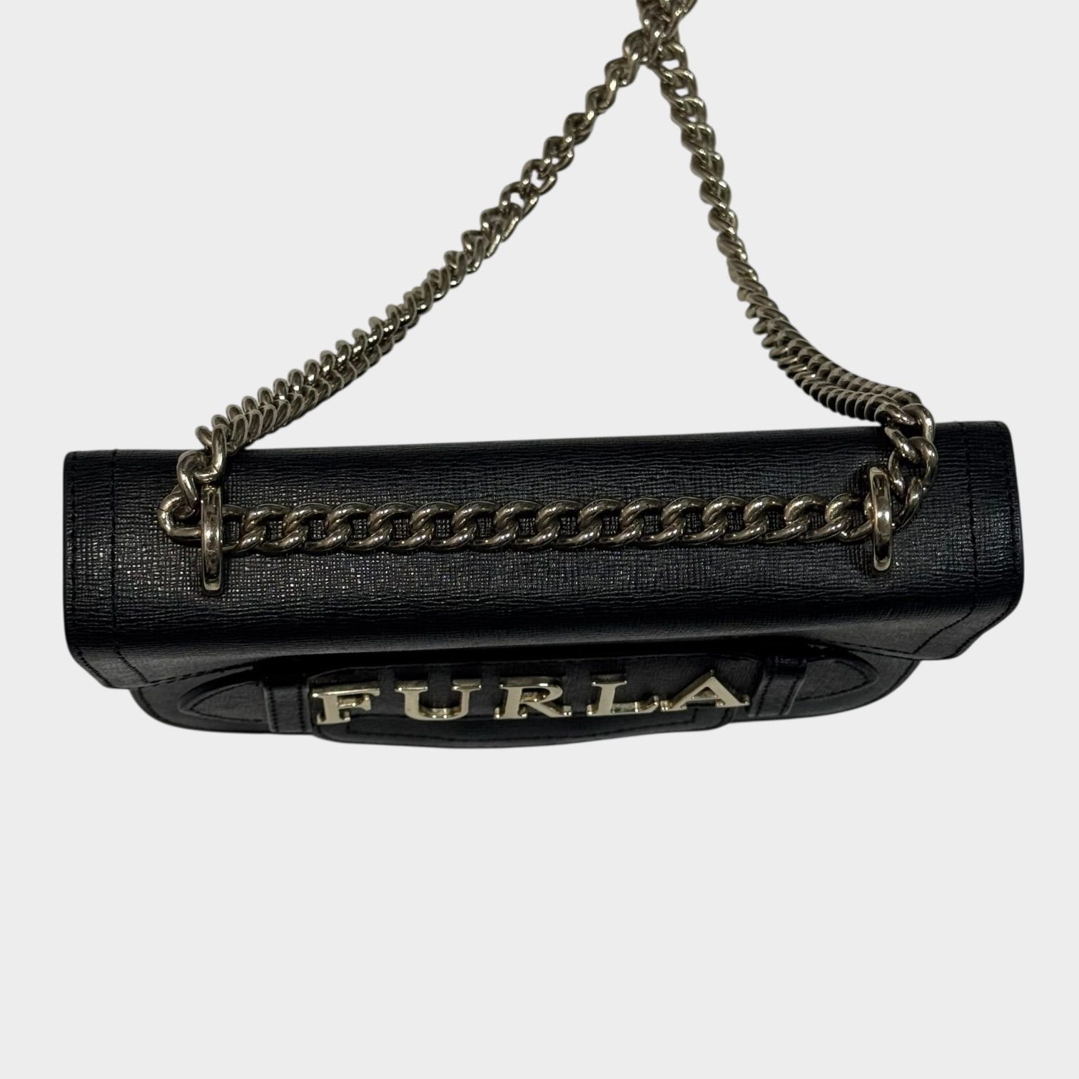 美品！FURLA フルラ キャロル レザー 2way ショルダーバッグ チェーン 