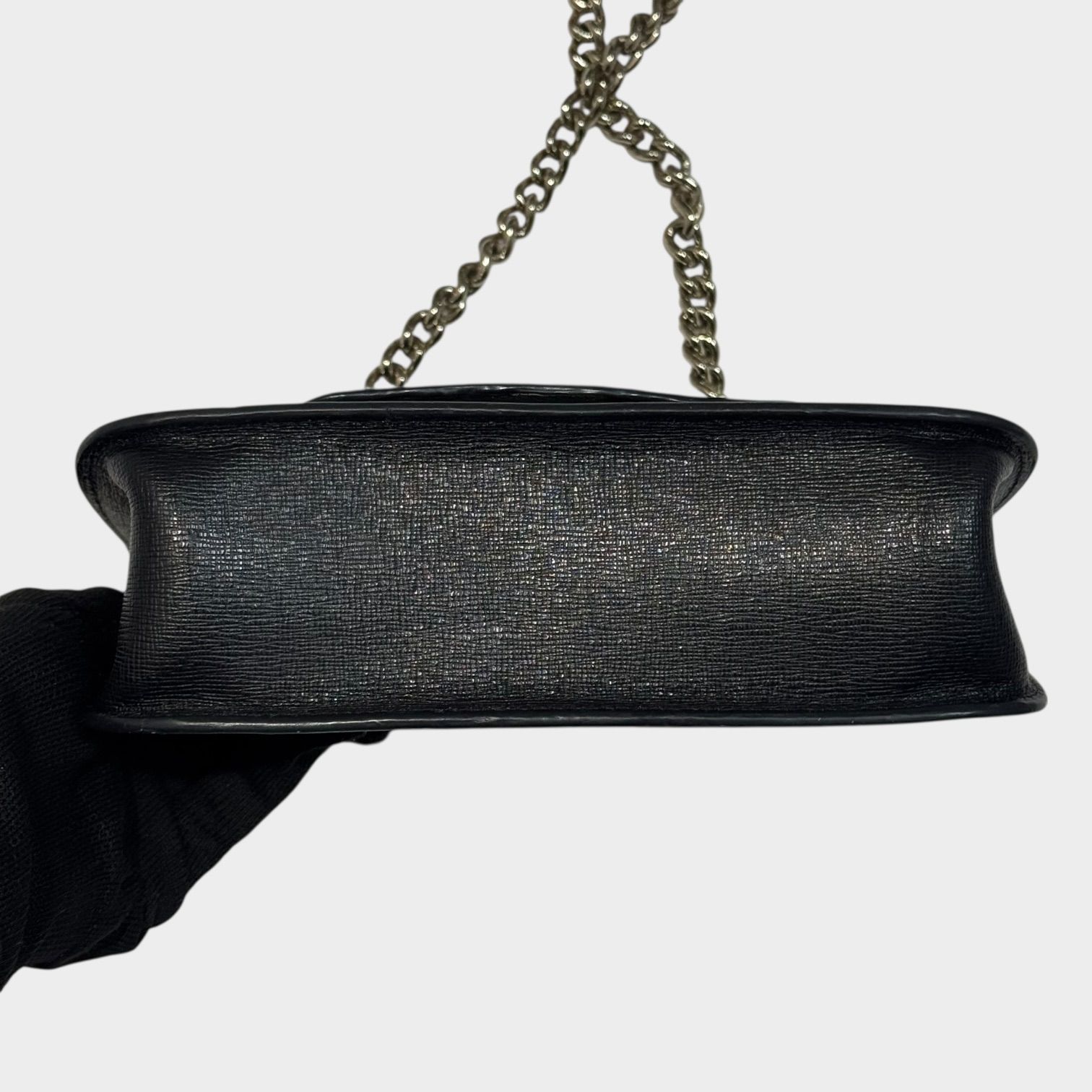 美品！FURLA フルラ キャロル レザー 2way ショルダーバッグ チェーン 