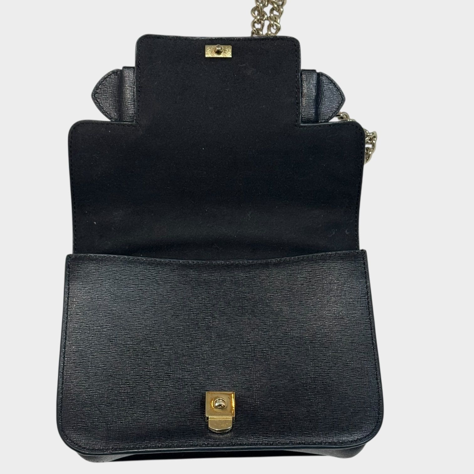 美品！FURLA フルラ キャロル レザー 2way ショルダーバッグ チェーン 